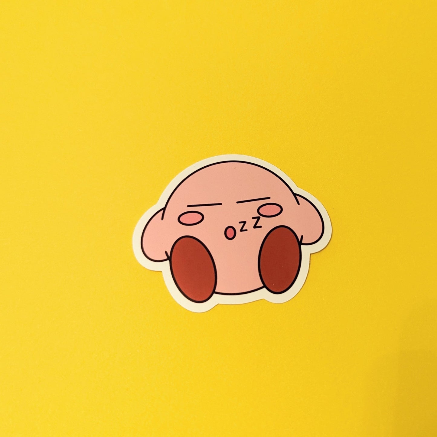 Snoozing Pink Hero Sticker