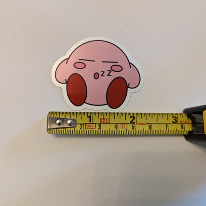 Snoozing Pink Hero Sticker